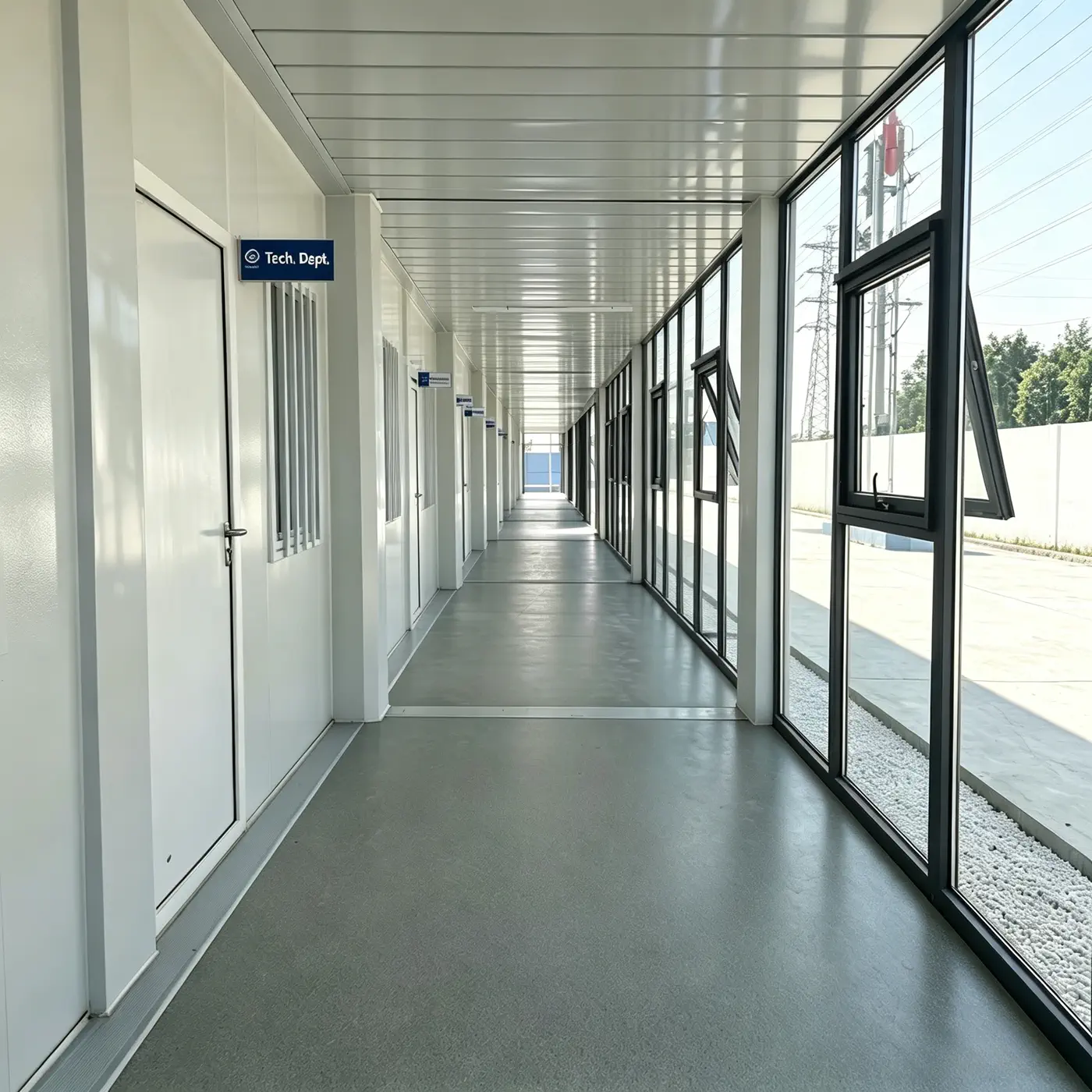Support building zone in a modular worker accommodation camp